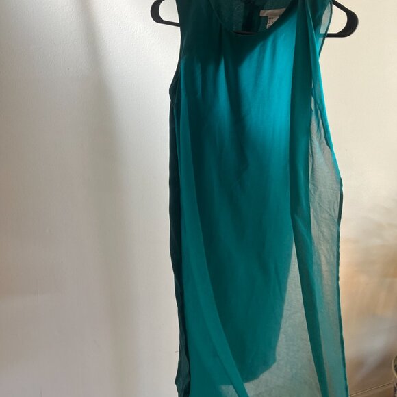 H&M Green Chiffon Shift Dress size 2 - Picture 1 of 5